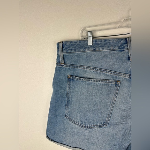 Madewell Plus Relaxed High Rise Raw Hem Denim Shorts Women’s Sz 16 - Picture 3 of 10